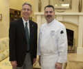 President John L. Crain, left, and Chef Phil O'Donnell