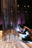 Evan Danby creates steel tree on set